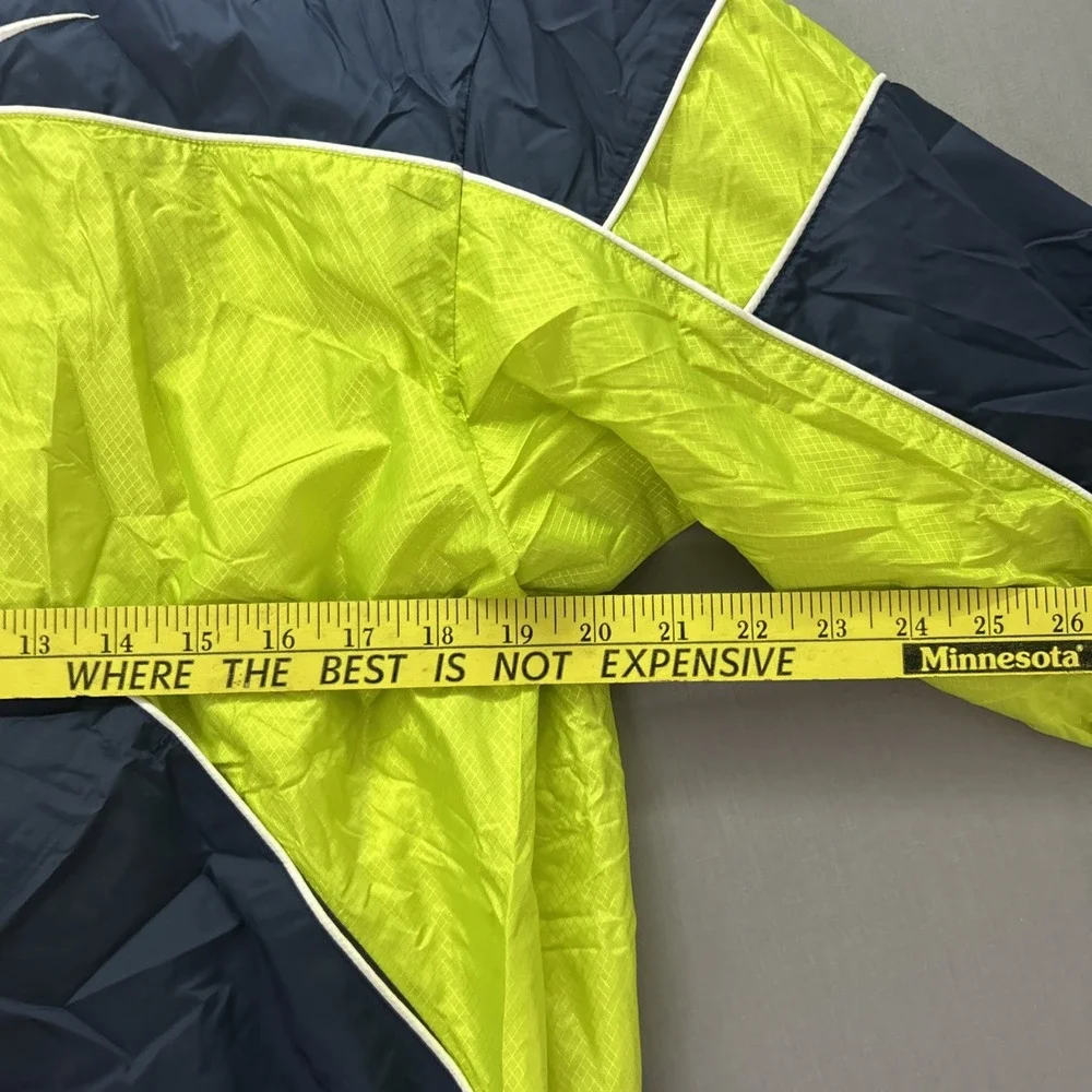 VTG Nike Big Kids Boys Windbreaker Size M 8-10 Neon Green Blue Zip Up Jacket Y2K